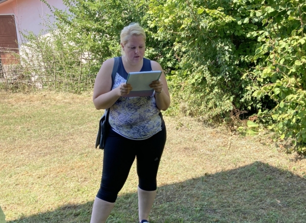 Helena Zrnec Vidmar med predstavitvijo (foto: Darja Kranjc)