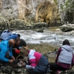 Udeleženci delavnice WWF preizkušajo metode dela v odprtem učnem okolju ob Reki (foto: Letizia Fambri)